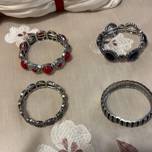 paparazzi Silver-Tone Stretch Bracelets with Accents